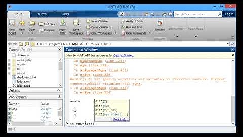 Cómo derivar en matlab