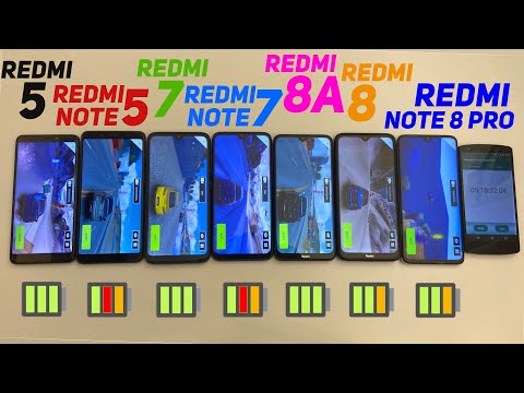 КТО ДОЛЬШЕ ПРОДЕРЖИТСЯ? REDMI NOTE 8 PRO,РЕДМИ 8,REDMI 8A,REDMI NOTE 7,REDMI 7,REDMI NOTE 5,REDMI 5