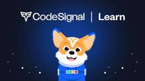 Codesignal from the beginning