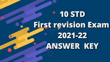 10 std First revision answer key 2021-22 #10std#answerkey #firstrevision