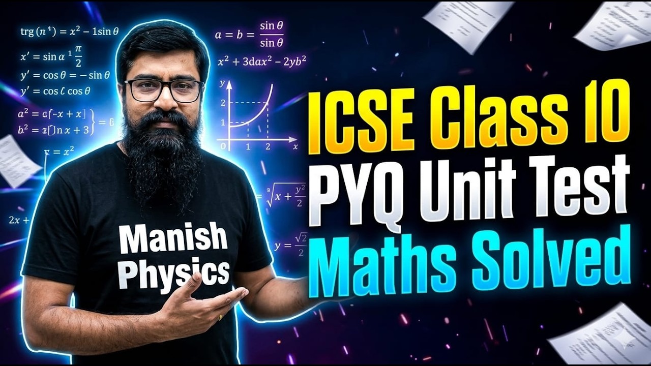 Icse Math Pyq βICSE Class 10 Maths | Last Year Unit Test Questions Solved π₯ | PYQ ...