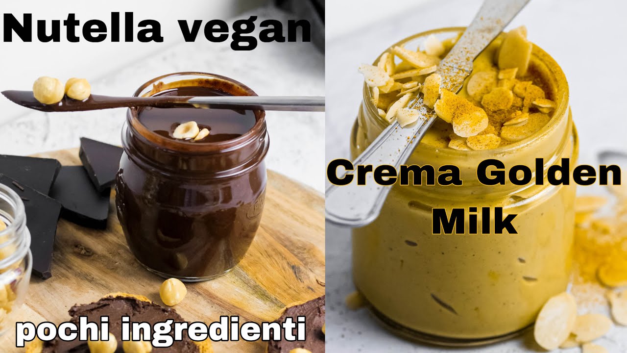 Ricetta NUTELLA Vegan e CREMA spalmabile alla curcuma senza frullatore potente
