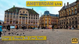 More Than 2 hours Touring the Streets of Amsterdam - 4K Walking Tour