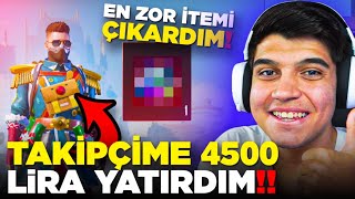 TAKİPÇİMİN HESABINA 4500 LİRA YATIRDIM!! HESABINI FULLEDİM | PUBG Mobile