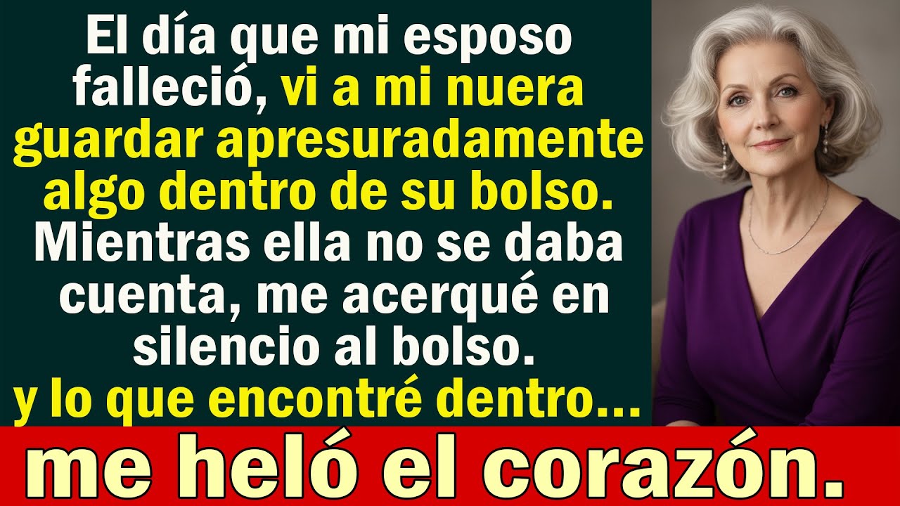 En el funeral de mi esposo, vi a mi nuera esconder algo… y entendí que nada era casualidad