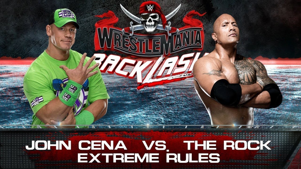 John Cena vs. The Rock Extreme Rules Match at WrestleMania in WWE 2K24 ...