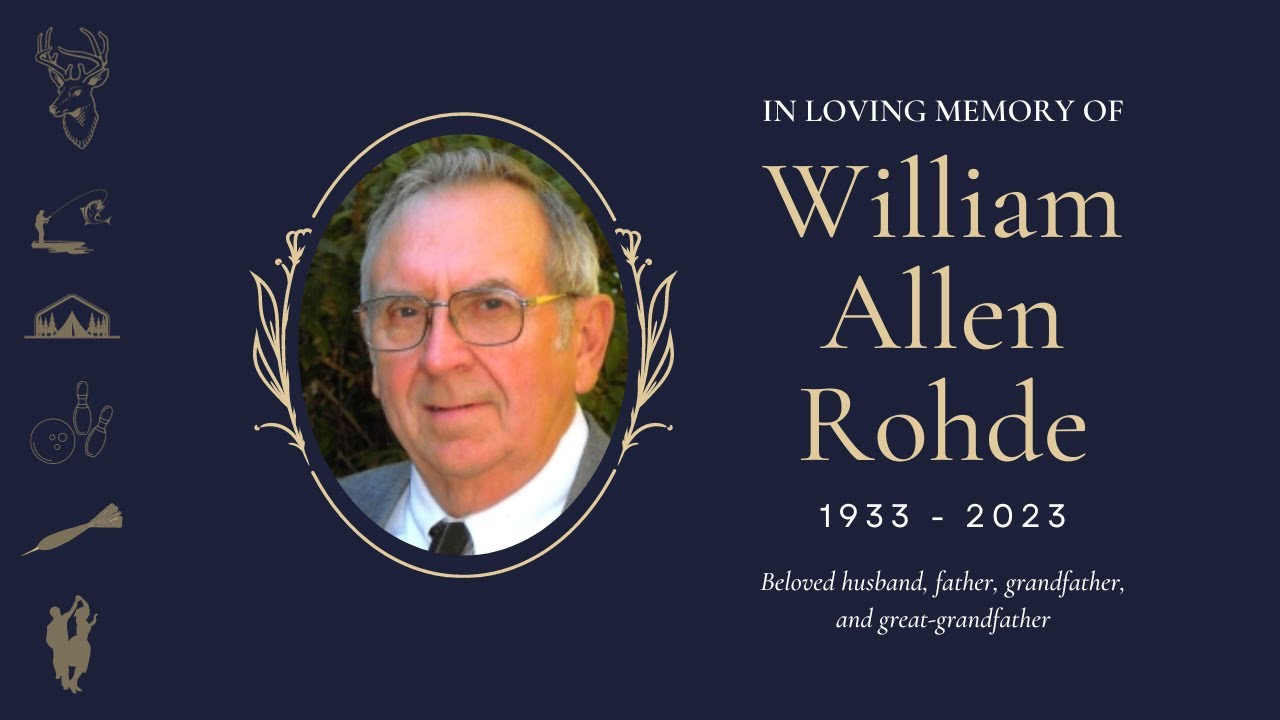 William Allen Rohde Funeral Service December 27, 2023 YouTube