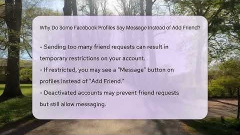 Why Do Some Facebook Profiles Say Message Instead of Add Friend? - Everyday-Networking