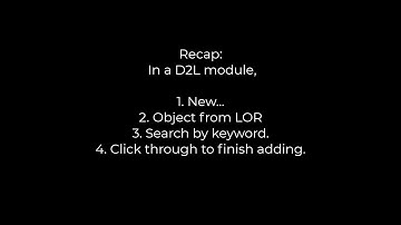 Add Content from D2L