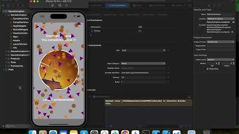 Complete achievement animation in iOS swift. #confetti