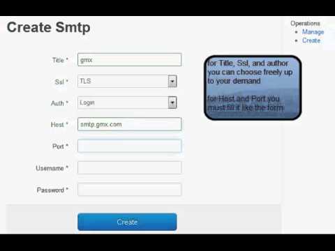 GMX . में SMTP सेट करना