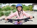 SIENNA IS SAD SHE CAN’T RIDE A BIKE… *overcoming her fear* | Family Fizz