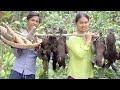 Cooking Duck with Fresh Bamboo Shoot Digging from the Wild - Delicious Caramelized Duck Recipe