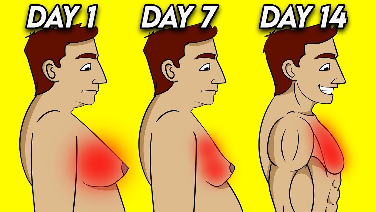6 Easy Exercises to Burn Chest Fat: Man Boobs Workout - YouTube