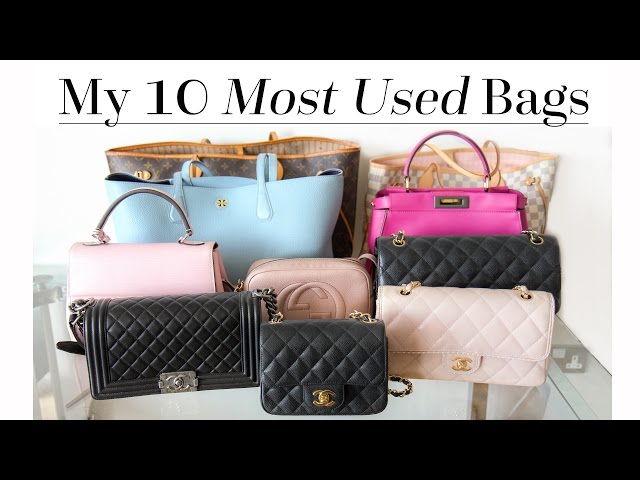 MY TOP 5 MOST USED BAGS! Ft: Louis Vuitton, YSL, Ferragamo, Chanel… 