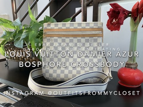 Louis Vuitton Damier Azur Bosphore Crossbody:  Japanese Seller Unboxing, Bag Review