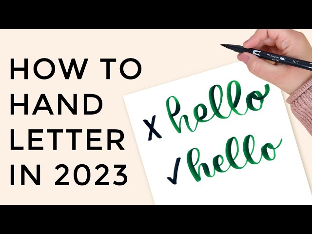 Handlettering For Beginners: A Modern Calligraphy Tutorial — How To  Handletter