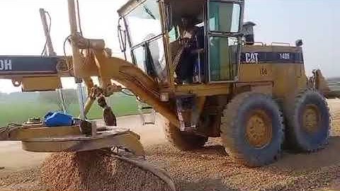 Amazing skills CAT Motor Grader / Final grading with CAt Motor Grader / @Machineryclub