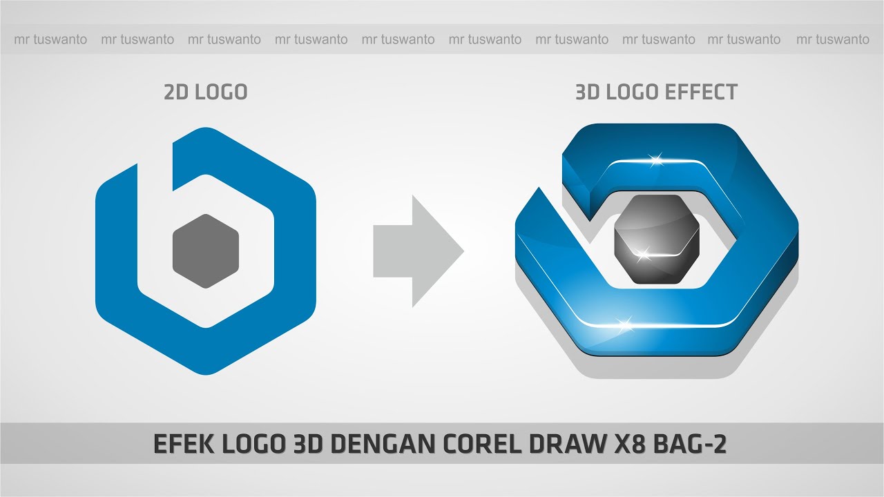 Efek Logo 3D Dengan Corel DRAW X8 Bag 1 YouTube