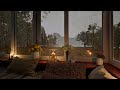 Cozy Bedroom With a View of The Forest And a Cozy Sound of Rain For 8 Hours | Rain on window