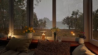 Cozy Bedroom With a View of The Forest And a Cozy Sound of Rain For 8 Hours | Rain on window