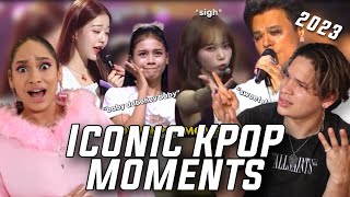 Waleska & Efra react to the MOST ICONIC KPOP MOMENTS OF 2023 (EXTENDED edition)