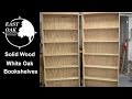 Solid wood white oak bookshelves