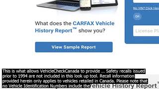 Vin number recall check canada document check to see if letters and numbers have been acci
