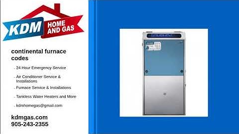 Continental Furnace Codes