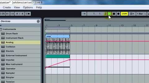 Ableton Tutorial - How to create a build using white noise - Abletuts.com