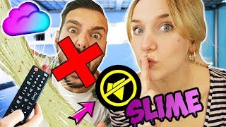 LAUTLOS SCHLEIM CHALLENGE! Kathi nervt Kaan & Nina mit Fernbedienung! Mute Slime Challenge *LUSTIG*