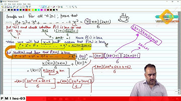 Principle of Mathematical Induction lec-03 by Sameer Kohli sir
