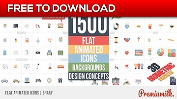Flat Animated Icons Library | After Effects Template | Free Download
