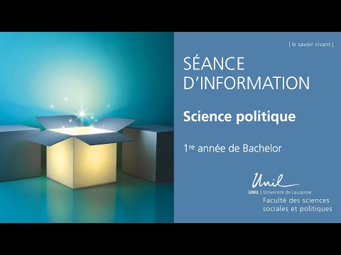 Séance d'information: science politique 1re année de Bachelor