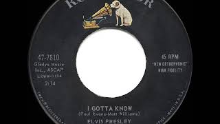 1960 HITS ARCHIVE: I Gotta Know - Elvis Presley