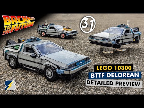 LEGO 10300 BTTF DeLorean time machine reveal & preview