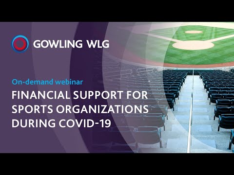 Financial support for sports organizations during COVID 19 | On - demand webinar