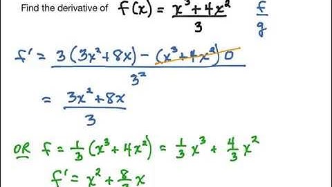 Quotient Rule for Finding Derivatives