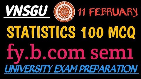 FY.B.COM SEM1 STATISTICS MCQ ALL CHAPTER by . aakashfactvibes #education #statistic