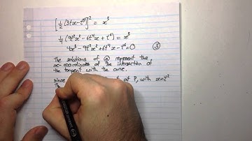 HSC 4U Maths: Polynomials - Geometrical applications example 1