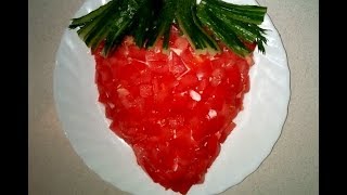 Шикарный салат Клубничка. Шикарный салат Клубничка.