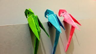 How to make Origami 3D Parrot  Best Origami Tutorial