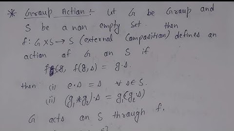 1. Group action definition and examples | group theory | AdnanAlig