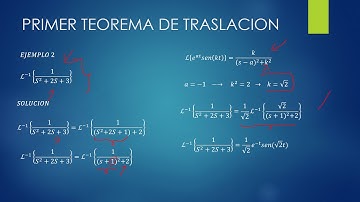 Primer y segundo teorema de traslacion
