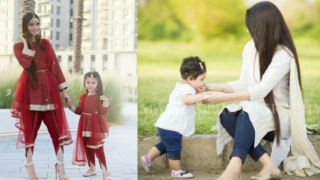 mom and baby in same dress