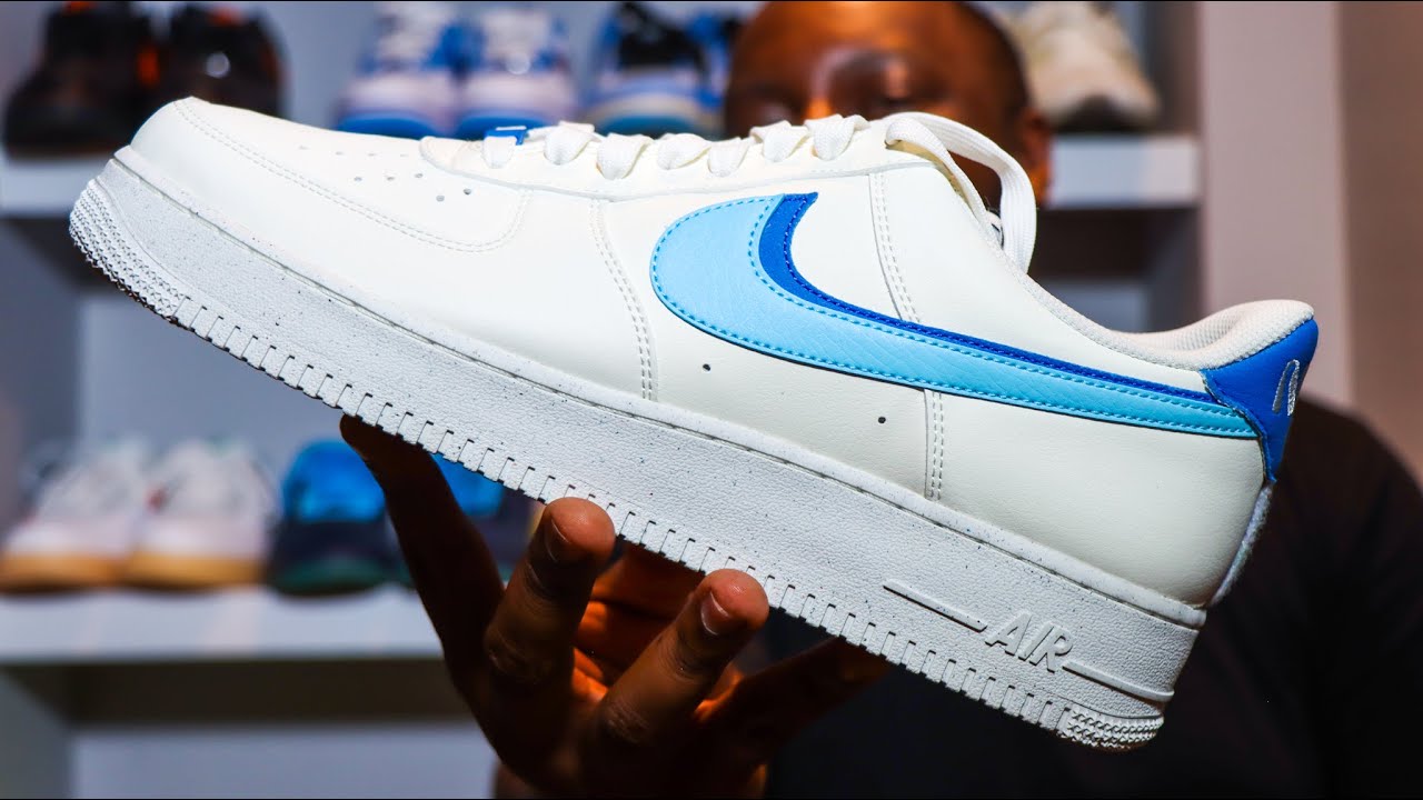 Buy Nike Kids Air Force 1 LV8 GS Double Swoosh - White / Blue