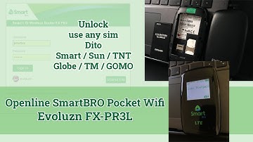 Openline | Unlocking SmartBro Pocket wifi Evoluzn FXPR3L / Easy Tutorial