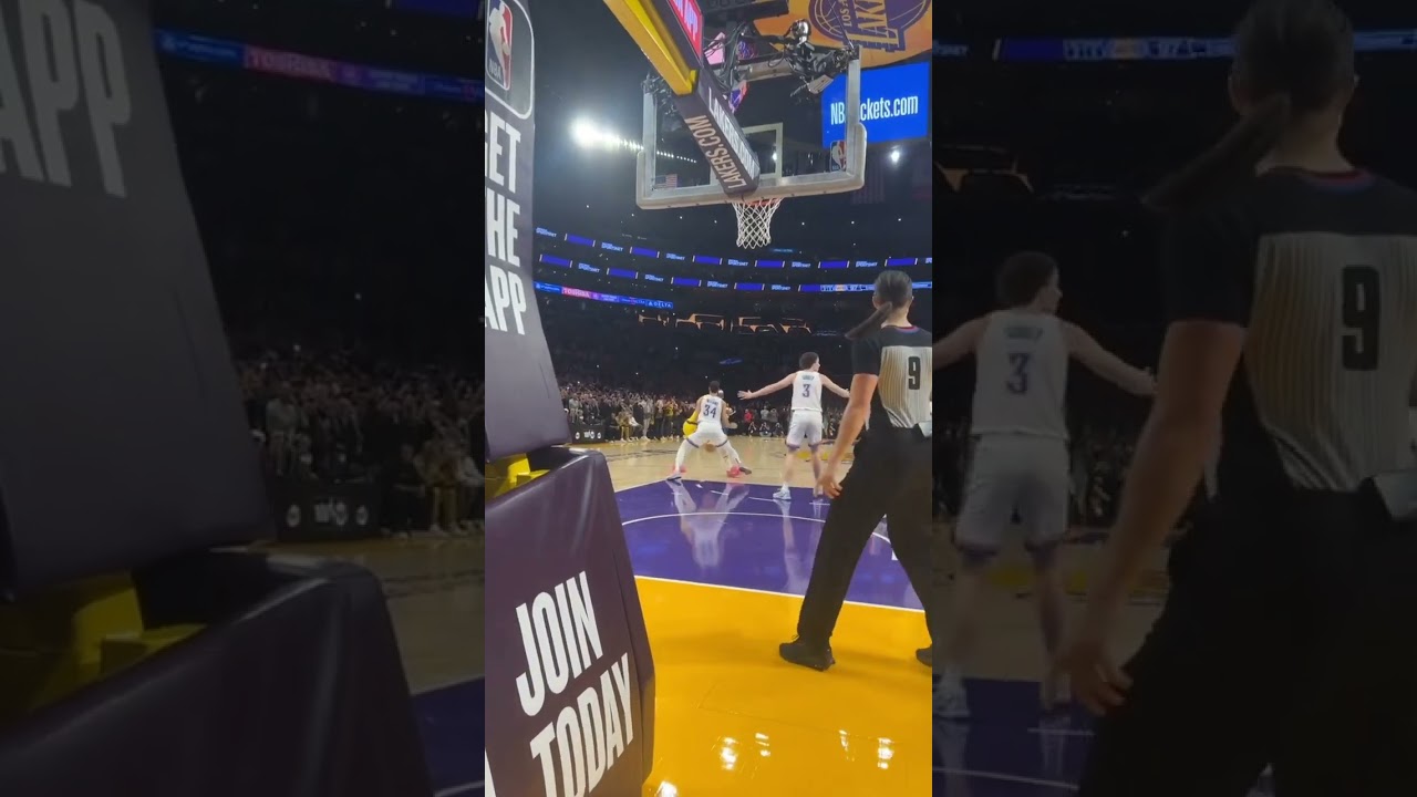 Bronny James’ view from LeBron’s historic bucket 🔥 (via bronny/IG) 