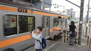 209系1000番台中央快速線 豊田駅到着後の回送シーン