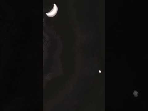 Moon 🌙 and Venus 🪐 #nature #sky #beautiful #moon #venus #night #photography #video #shorts